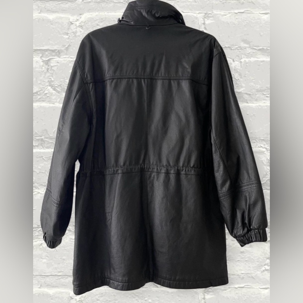 G-III Vintage Leather Jacket with Drawstring Waist - Picture 3 of 7